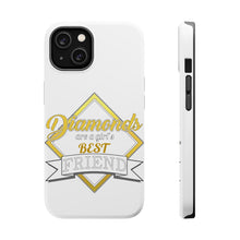 DistinctInk ToughCase for Apple iPhone, Compatible with MagSafe Charging - Diamonds Are a Girl's Best Friend