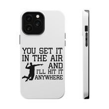 DistinctInk ToughCase for Apple iPhone, Compatible with MagSafe Charging - You Set It IN The Air And I'll Hit It Anywhere