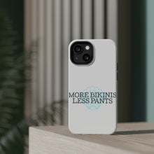 DistinctInk ToughCase for Apple iPhone, Compatible with MagSafe Charging - More Bikinis Less Pants