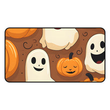 DistinctInk Desk Mat with "Boo-ttifull Skeleton Cartoon Pattern Pumpkin" Design for Halloween