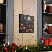 DistinctInk Canvas Wall Art with Spooky All Hallows' Eve for Halloween