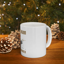 DistinctInk Glossy White Coffee / Tea Mug - Save a Drum, Bang a Drummer