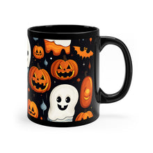 DistinctInk Black Coffee Mug - Spooky Halloween Night for Halloween