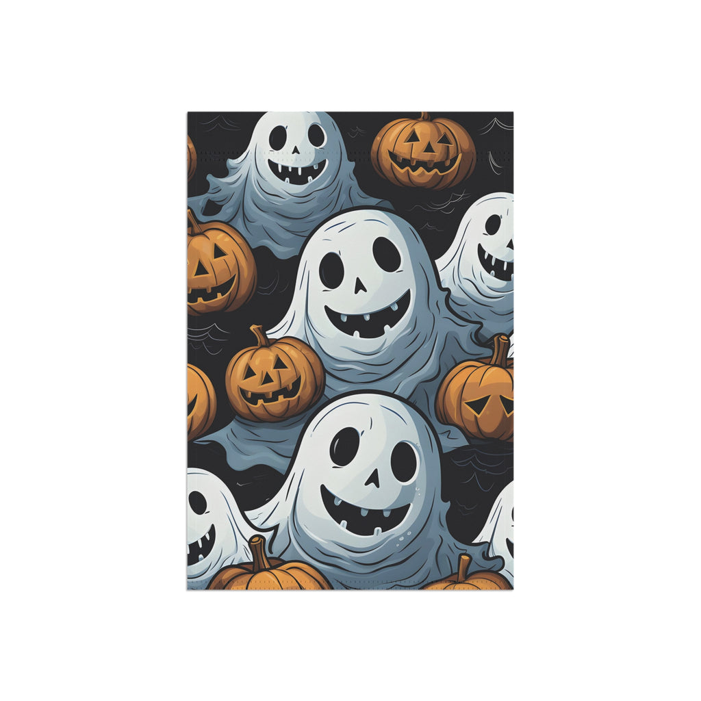 Garden & House Banner / Flag with Ghoulish Ghostbusters and Pumpkins Design for Halloween, view 4