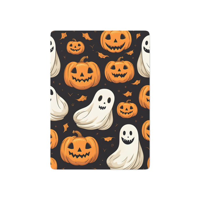 DistinctInk Playing / Poker Cards with Ghastly Skeleton Pumpkin Party Design for Halloween