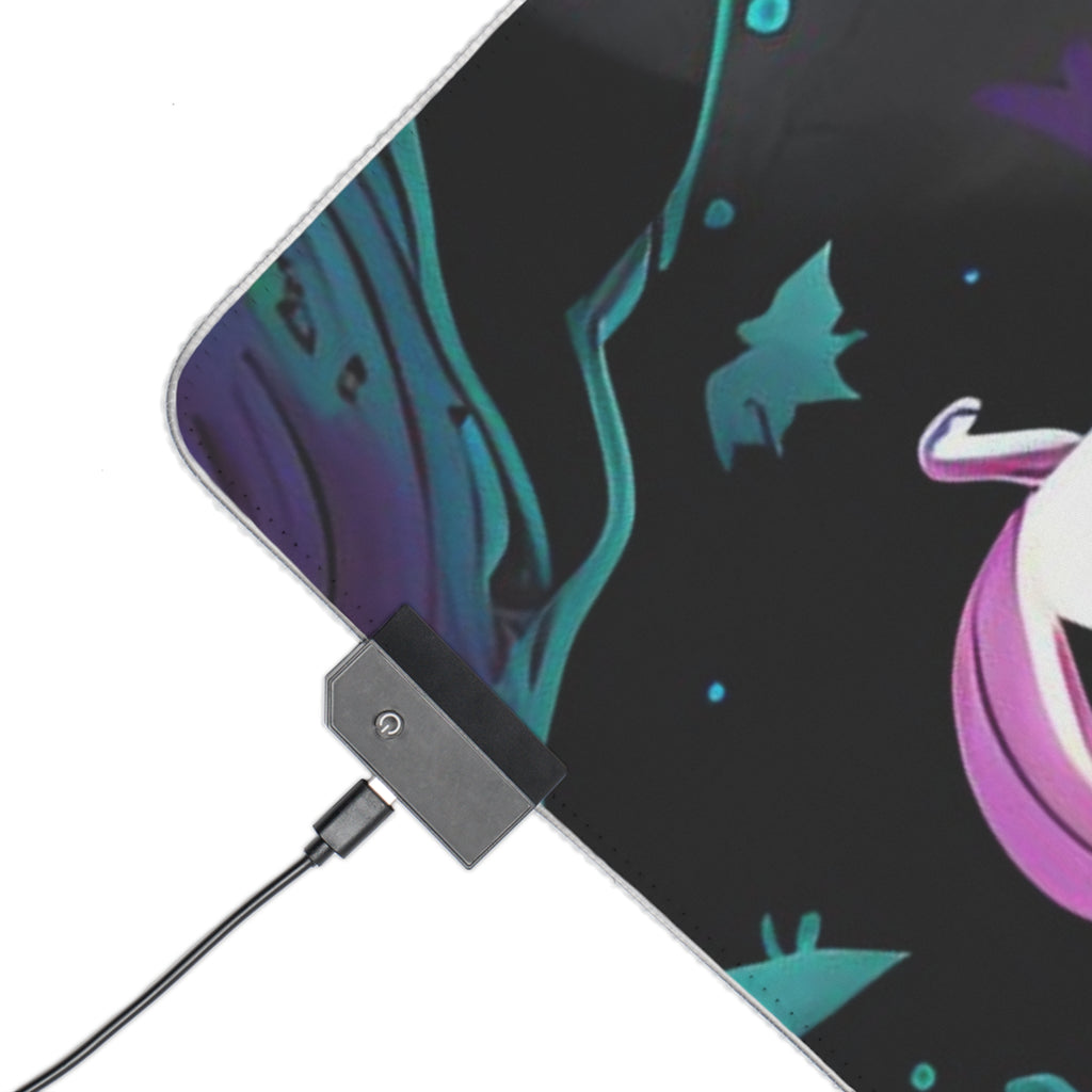 LED Gaming Mouse Pad with Exploring the Unknown Design for Halloween LGBTQ+ Pride, view 12