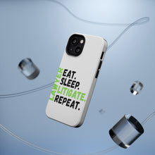 DistinctInk ToughCase for Apple iPhone, Compatible with MagSafe Charging - Lawyer Eat Sleep Litigate Repeat