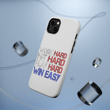 DistinctInk ToughCase for Apple iPhone, Compatible with MagSafe Charging - Work Hard Hit Hard Play Hard Win Easy