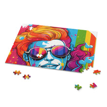 DistinctInk Jigsaw Puzzle with Leading with Courage and Grace Design for LGBTQ+ Pride