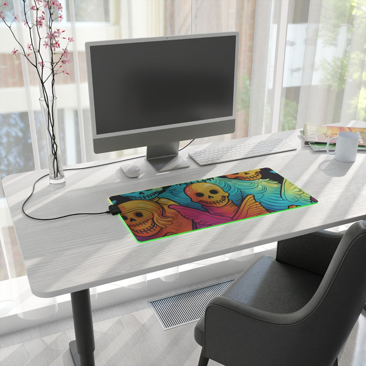 LED Gaming Mouse Pad with The Joy of Connecting Design for Halloween LGBTQ+ Pride, view 10