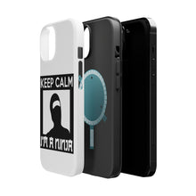 DistinctInk ToughCase for Apple iPhone, Compatible with MagSafe Charging - Keep Calm I'm a Ninja
