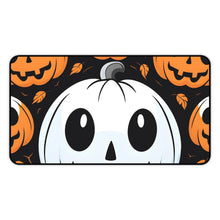 DistinctInk Desk Mat with Ghost Skeleton Cartoon Pumpkin Design for Halloween