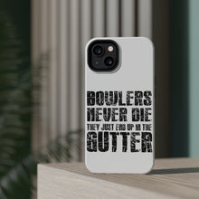 DistinctInk ToughCase for Apple iPhone, Compatible with MagSafe Charging - Bowlers Never Die They End Up In The Gutter