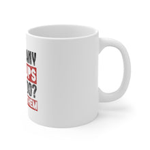 DistinctInk Glossy White Coffee / Tea Mug - How Many Pushups? All of Them