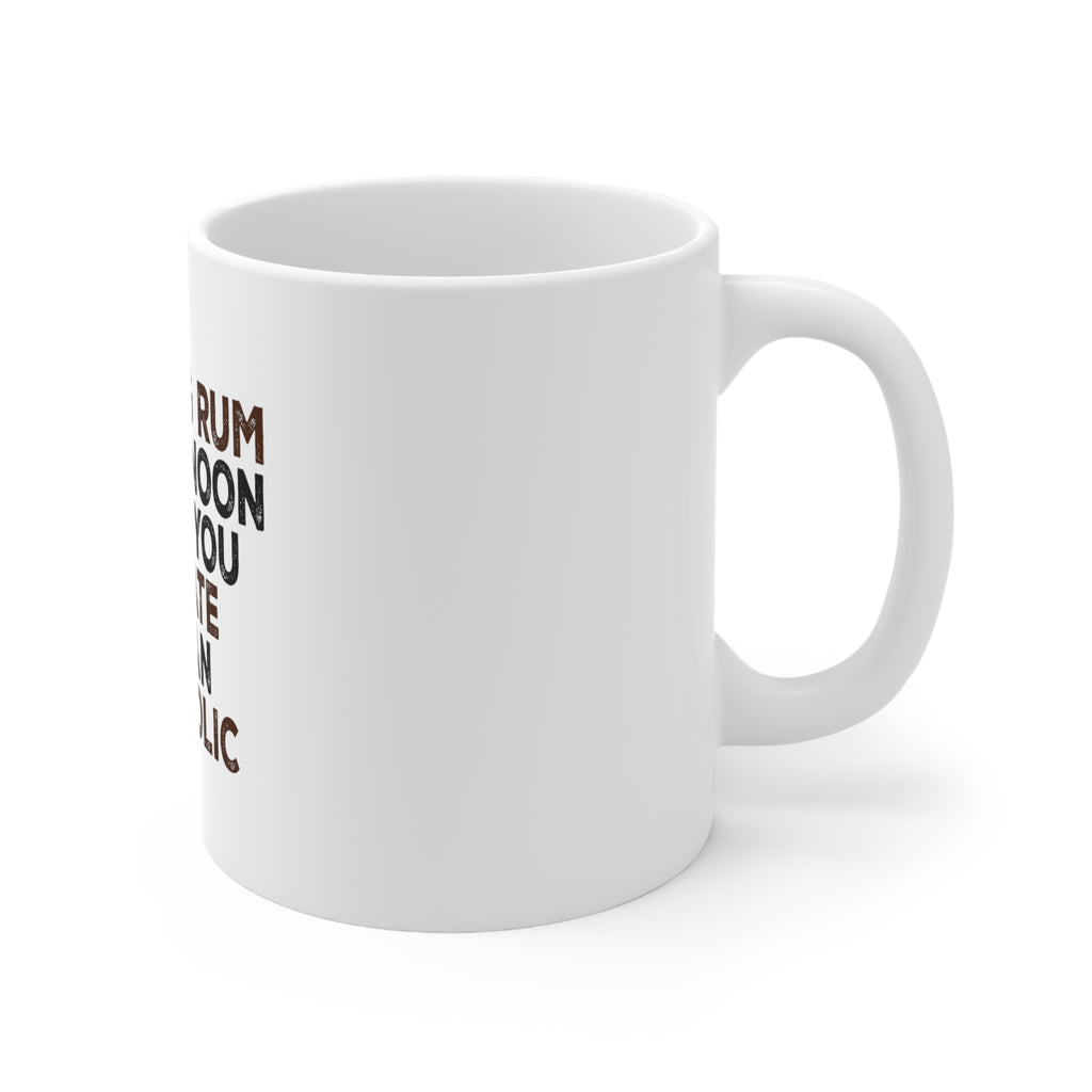 Glossy White Coffee / Tea Mug - Drinking Rum Before Noon Makes You A Pirate, view 3