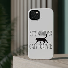 DistinctInk ToughCase for Apple iPhone, Compatible with MagSafe Charging - Boys Whatever, Cats Forever