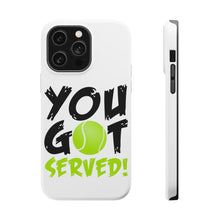 DistinctInk ToughCase for Apple iPhone, Compatible with MagSafe Charging - You Got Served Tennis