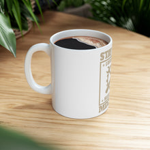DistinctInk Glossy White Coffee / Tea Mug - Stay Well Lubricated Sleep With a Mechanic