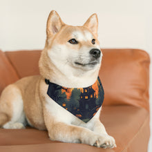 DistinctInk Adjustable Pet Banana Collar with Spooky Trick or Treating Design for Halloween