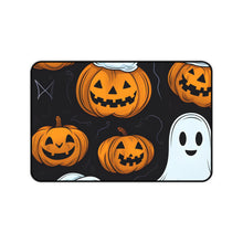 DistinctInk Desk Mat with Ghost Skeleton Cartoon Pumpkin Design for Halloween