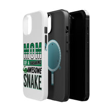 DistinctInk ToughCase for Apple iPhone, Compatible with MagSafe Charging - Mom of a Freaking Awesome Snake