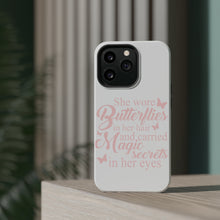 DistinctInk ToughCase for Apple iPhone, Compatible with MagSafe Charging - Butterflies in Her Hari, Magic Secret Eyes