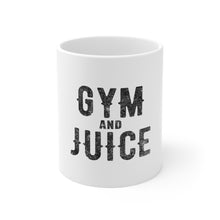 DistinctInk Glossy White Coffee / Tea Mug - Gym And Juice