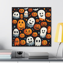 DistinctInk Canvas Wall Art with Spooky Halloween Night for Halloween