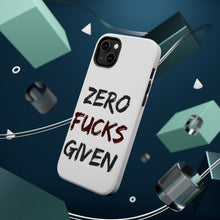 DistinctInk ToughCase for Apple iPhone, Compatible with MagSafe Charging - Zero F's Given