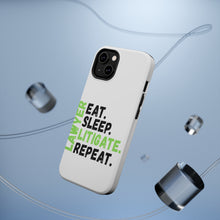 DistinctInk ToughCase for Apple iPhone, Compatible with MagSafe Charging - Lawyer Eat Sleep Litigate Repeat