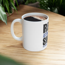DistinctInk Glossy White Coffee / Tea Mug - Real Athletes Swim Rest Play Games