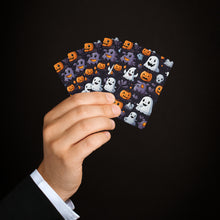 DistinctInk Playing Poker Cards with Spooky Bat-o-lanterns Design for Halloween