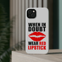 DistinctInk ToughCase for Apple iPhone, Compatible with MagSafe Charging - When in Doubt Where Red Lipstick