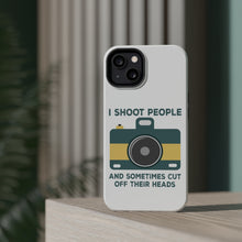 DistinctInk ToughCase for Apple iPhone, Compatible with MagSafe Charging - I Shoot People - Photography