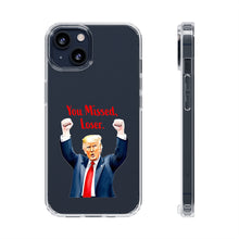 DistinctInk Clear Case for Apple iPhone or Samsung Galaxy - Trump "You Missed, Loser" Cartoon Design