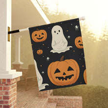 DistinctInk Garden & House Banner / Flag with Spooky Skeleton Pumpkin Patch Design for Halloween
