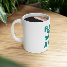 DistinctInk Glossy White Coffee / Tea Mug - Fly Me Away - Travel