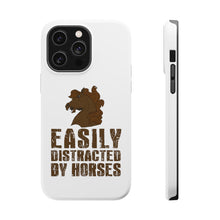 DistinctInk ToughCase for Apple iPhone, Compatible with MagSafe Charging - Easily Distracted By Horses