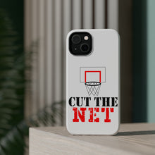 DistinctInk ToughCase for Apple iPhone, Compatible with MagSafe Charging - Cut the Net Basketball