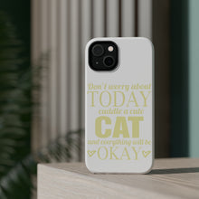 DistinctInk ToughCase for Apple iPhone, Compatible with MagSafe Charging - Cuddle a Cat Everything Will Be Okay