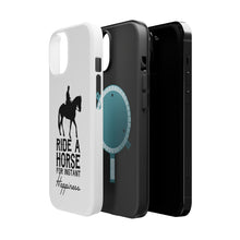 DistinctInk ToughCase for Apple iPhone, Compatible with MagSafe Charging - Ride A Horse for Instant Happiness
