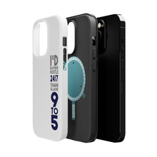 DistinctInk ToughCase for Apple iPhone, Compatible with MagSafe Charging - Rather Hustle 24/7 Than Slave 9 to 5