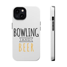 DistinctInk ToughCase for Apple iPhone, Compatible with MagSafe Charging - Bowling and Beer