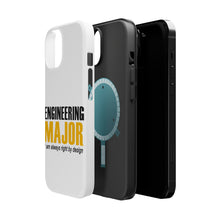 DistinctInk ToughCase for Apple iPhone, Compatible with MagSafe Charging - Engineering Major Always Right By Design