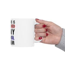 DistinctInk Glossy White Coffee / Tea Mug - Sir There is Blood in My Alcohol System
