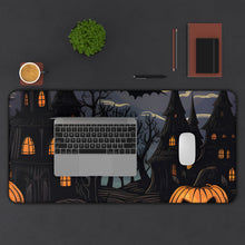 DistinctInk Desk Mat with Spooky All Hallows' Eve Design for Halloween
