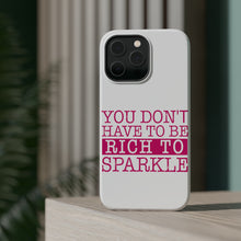 DistinctInk ToughCase for Apple iPhone, Compatible with MagSafe Charging - You Don't Have to be Rich to Sparkle