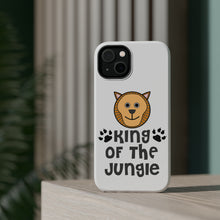 DistinctInk ToughCase for Apple iPhone, Compatible with MagSafe Charging - King of the Jungle - Lion