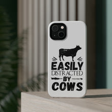DistinctInk ToughCase for Apple iPhone, Compatible with MagSafe Charging - Easily Distracted By Cows