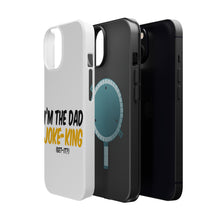 DistinctInk ToughCase for Apple iPhone, Compatible with MagSafe Charging - I'm the Dad Joke-King (Get-It?)